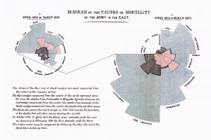 Chart showing mortality causes in British army 1854-1856