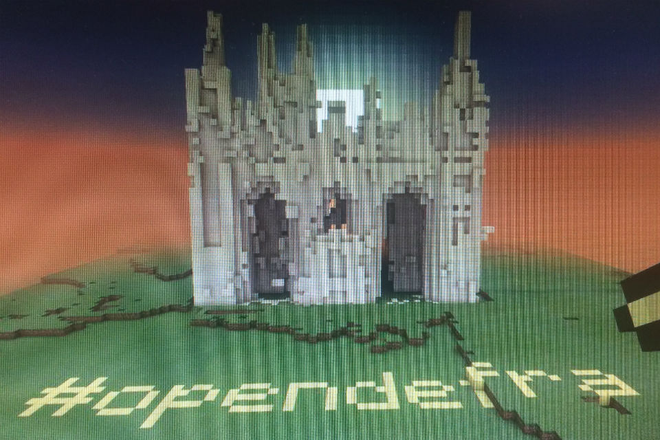 Minecraft image of cathedral