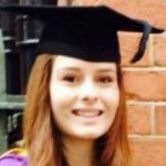 Young woman wearing a mortar board