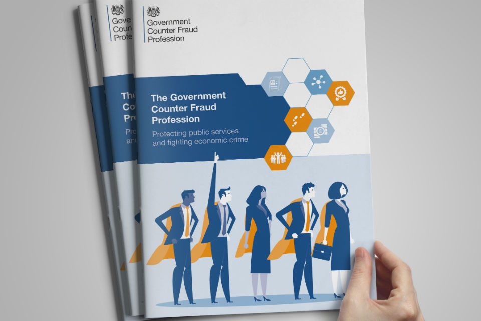 Front cover of the Government Counter Fraud Profession leaflet