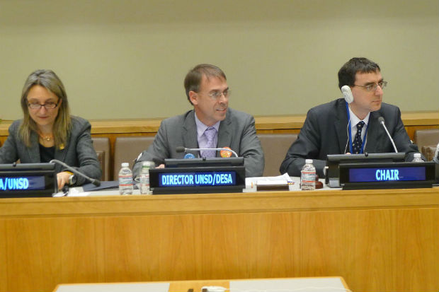 John Pullinger chairing the UN Statistical Commission